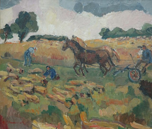 Anna Maria Braakensiek-Dekker | Arles, Frankrijk, olieverf op doek, 55,3 x 64,4 cm, gesigneerd l.o.