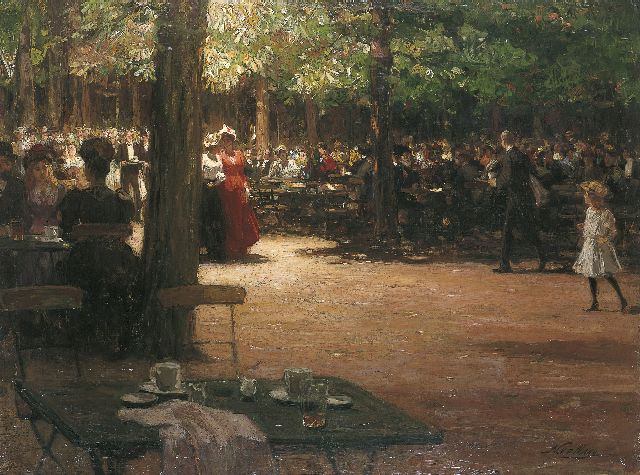 Nicolaas van der Waay | Vrijdagavondconcert in Artis, olieverf op doek, 59,8 x 79,7 cm, gesigneerd r.o.