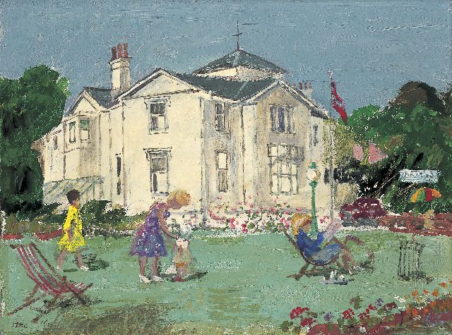 Harm Kamerlingh Onnes | Huis op Terschelling, olieverf op paneel, 30,0 x 40,0 cm, gesigneerd l.o. met monogram en gedateerd '61