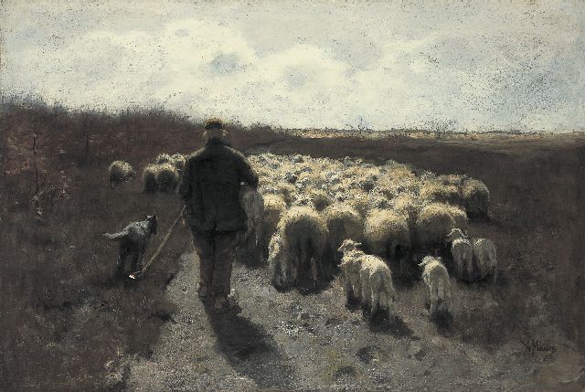 Anton Mauve | Herfst op de hei, olieverf op doek, 65,0 x 96,5 cm, gesigneerd r.o.