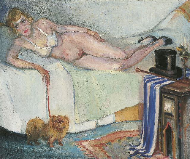 George Martens | Liggend naakt, olieverf op doek, 50,2 x 60,4 cm, gesigneerd l.o. en gedateerd '37