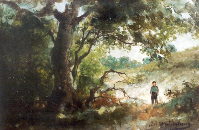 Jan Hendrik Weissenbruch | Duinlandschap, olieverf op schilderskarton, 15,8 x 24,1 cm, gesigneerd r.o.