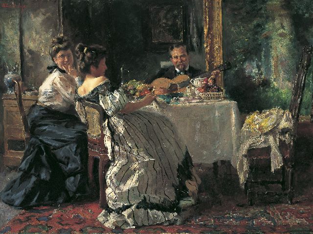Roelofs O.W.A.  | Atelierjool, olieverf op doek 62,7 x 83,5 cm, gesigneerd l.b. en te dateren ca. 1906