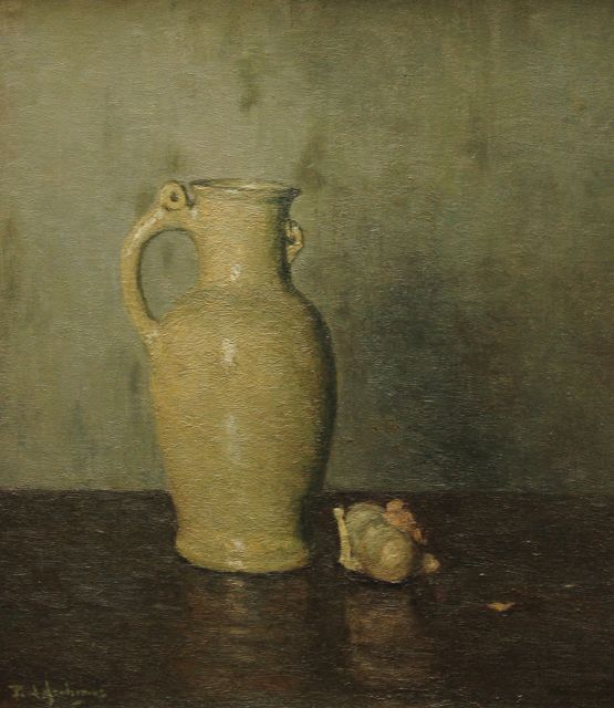 Paul Arntzenius | Stilleven met kan, olieverf op doek, 43,7 x 38,5 cm, gesigneerd l.o. en gedateerd op spieraam 1932