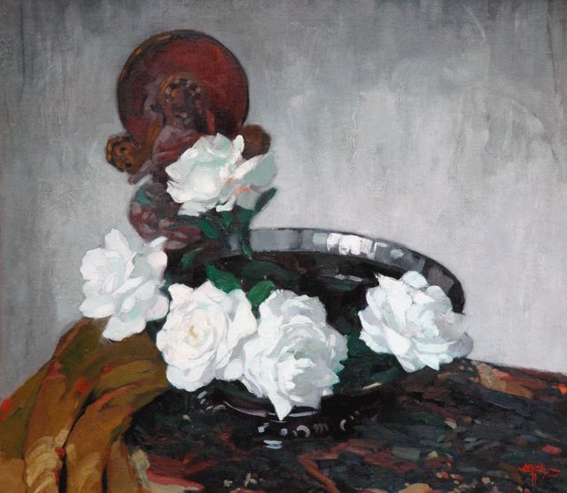 André Verhorst | Bloemstilleven, olieverf op doek, 74,8 x 85,5 cm, gesigneerd r.o. en gedateerd '33
