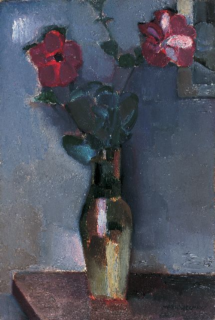 Matthieu Wiegman | Bloemstilleven, olieverf op doek, 50,3 x 34,0 cm, gesigneerd r.o.