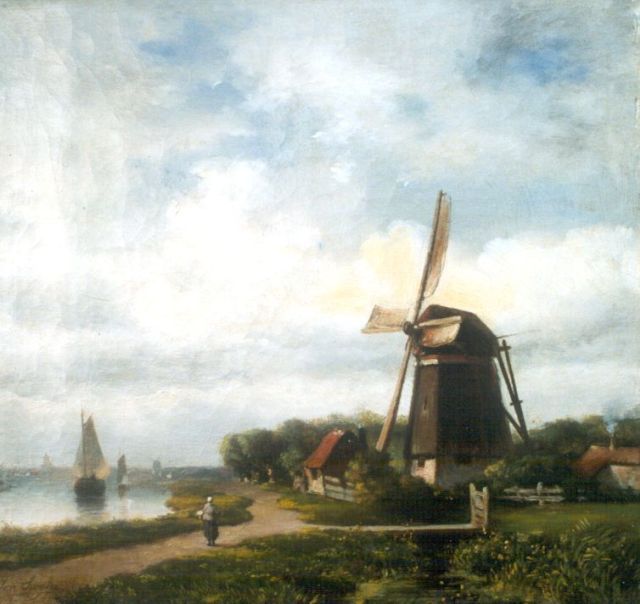 Jan Swijser | Zomerlandschap, olieverf op doek, 30,3 x 32,2 cm, gesigneerd l.o.