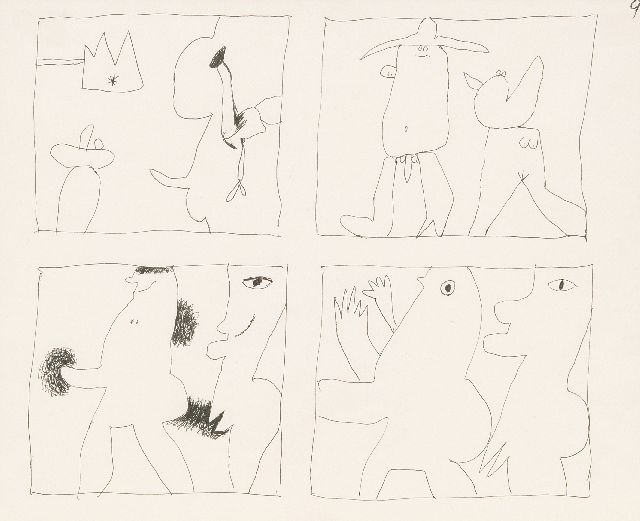 Jan Roëde | Erotische schetsen, pen op papier, 20,7 x 25,8 cm