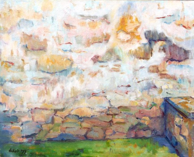 Otto B. de Kat | Auvergne, olieverf op doek op schildersboard, 39,8 x 49,9 cm, gesigneerd l.o. en gedateerd '77
