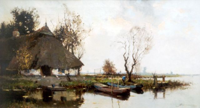 Johan Hendrik Kaemmerer | Plasgezicht, olieverf op doek, 50,5 x 90,0 cm