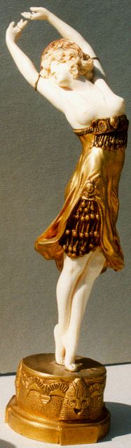 A. Colinet | Danseresje, ivoor met brons, 20,0 cm, gesigneerd op de voet