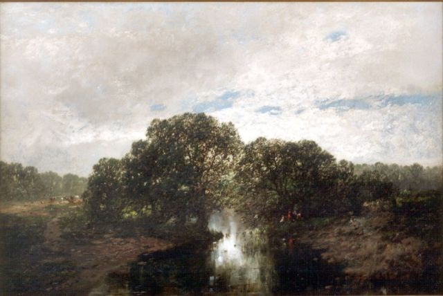 Sonntag W.L.  | Een zomermiddag in New Hampshire, olieverf op doek 35,0 x 46,0 cm
