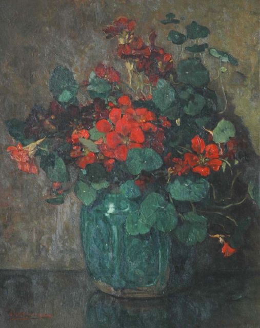 Johannes Evert Akkeringa | Oost-Indische kers, olieverf op doek, 48,9 x 39,9 cm, gesigneerd l.o.