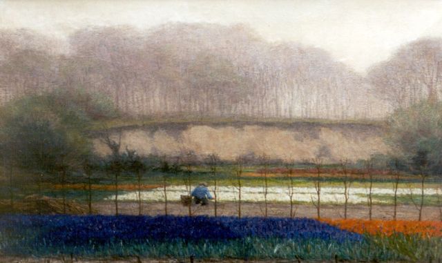 Wilhelm Christiaan Constant Bleckmann | Bollenvelden bij De Klip, Wassenaar, olieverf op doek, 53,5 x 83,5 cm, gesigneerd r.o.