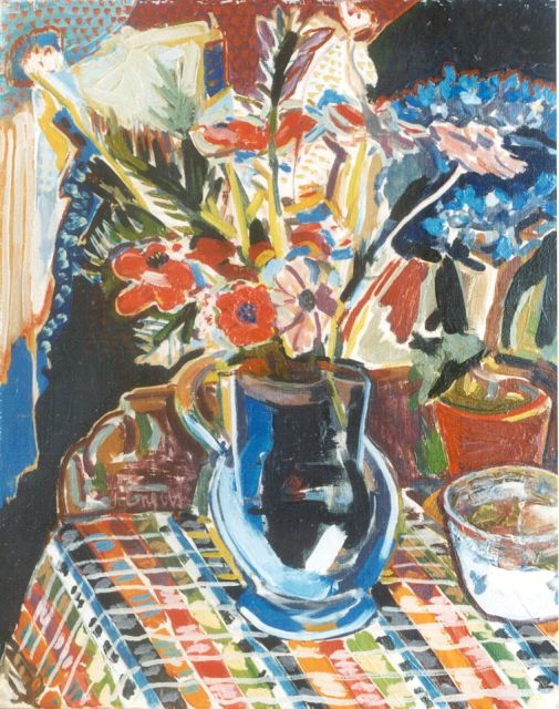 Piet Engels | Bloemstilleven, olieverf op doek, 50,9 x 40,5 cm, gesigneerd l.m.