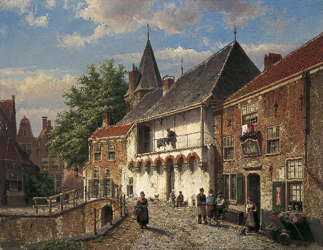 Willem Koekkoek | De Koppelpoort in Amersfoort, olieverf op doek, 53,6 x 68,8 cm, gesigneerd r.o.