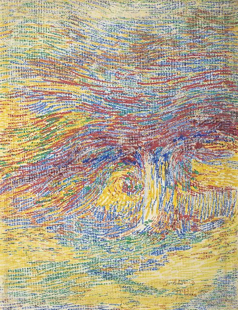 Johan Thorn Prikker | Les Xhorres, gekleurd krijt op papier, 61,0 x 47,0 cm, gesigneerd r.o. met initialen en te dateren 1900-1904