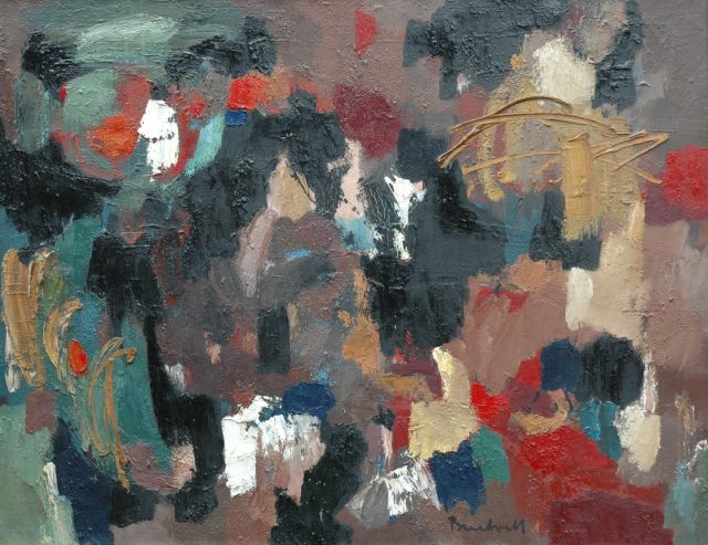 Dolf Breetvelt | Compositie, olieverf op doek, 100,5 x 130,0 cm, gesigneerd r.v.h.m.