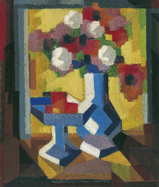Siep van den Berg | Stilleven Fruit, olieverf op doek, 60,0 x 50,0 cm, gesigneerd verso en te dateren 1952-1954