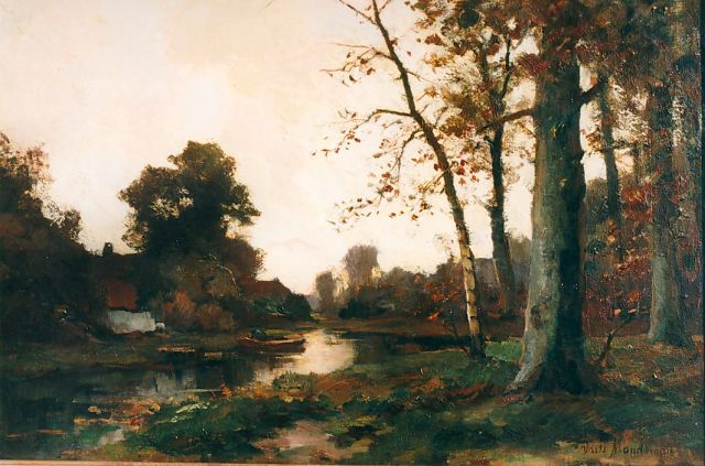 Frits Mondriaan | Evening at Clingendael, olieverf op doek, 43,2 x 63,5 cm, gesigneerd r.o.