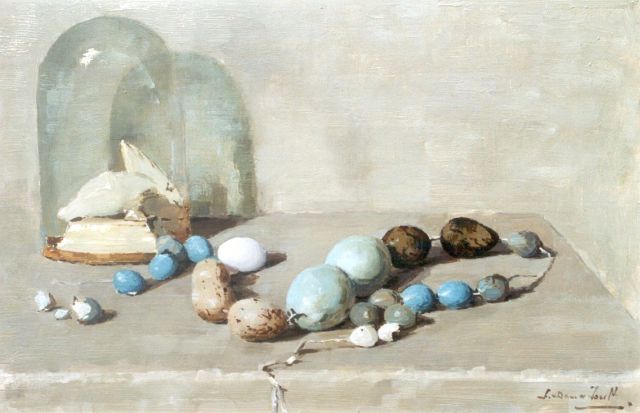 Lucie van Dam van Isselt | Eiersnoer, olieverf op paneel, 31,4 x 47,5 cm, gesigneerd r.o. en te dateren ca. 1920-1922