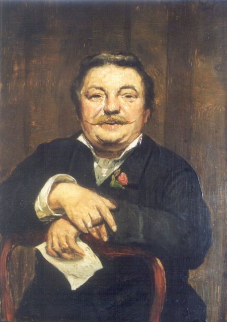 David Oyens | De bon vivant, olieverf op paneel, 23,9 x 17,6 cm, gesigneerd r.b.