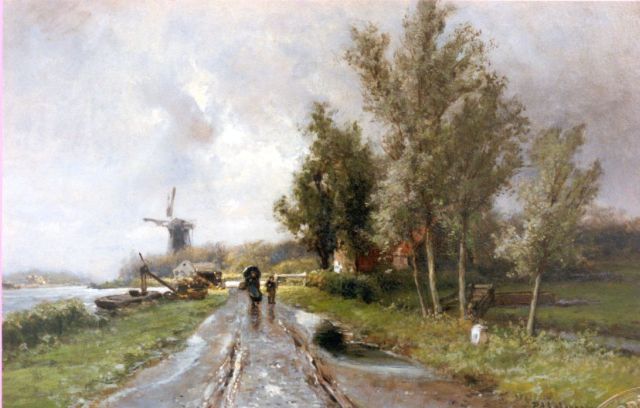 Piet Schipperus | Na de regenbui, olieverf op paneel, 48,0 x 70,0 cm, gesigneerd r.o.