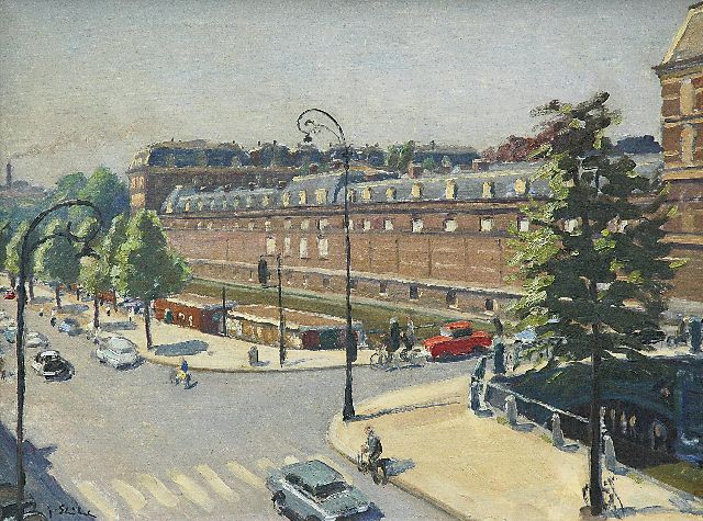 Joop Stierhout | De Galerij (achterzijde) aan de Stadhouderskade, Amsterdam, olieverf op doek, 59,9 x 79,9 cm, gesigneerd l.o.