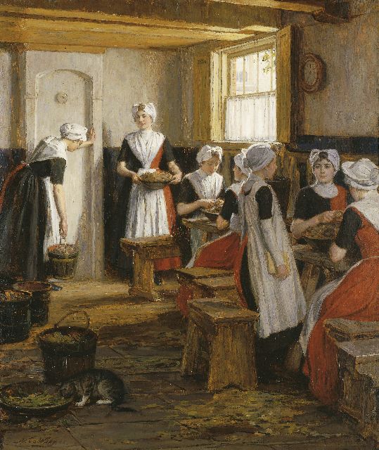 Nicolaas van der Waay | In den vroegen ochtend, olieverf op doek, 80,5 x 68,0 cm, gesigneerd l.o.