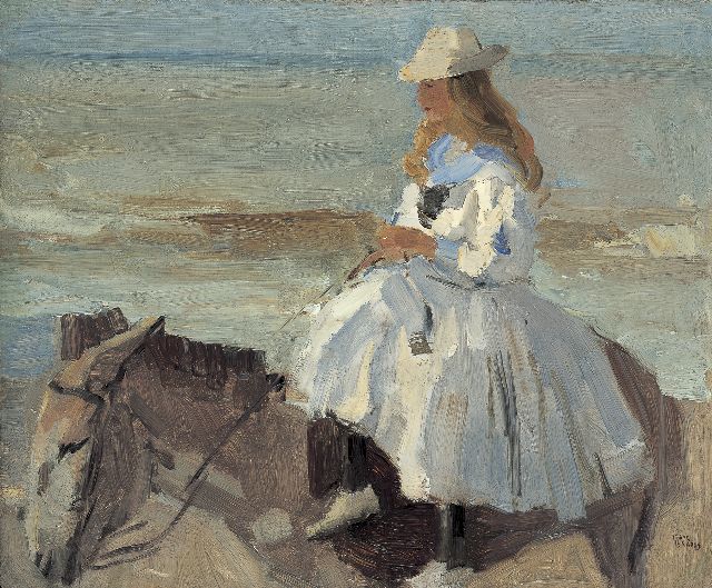 Isaac Israels | Ezeltje rijden, olieverf op board, 46,1 x 56,1 cm, gesigneerd r.o.