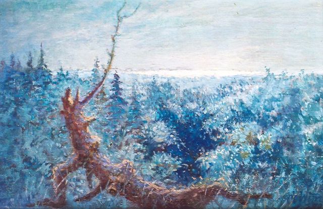 Cornelis de Wijn | Zonsopgang, olieverf op paneel, 21,8 x 32,4 cm, gesigneerd r.o. en gedateerd '70