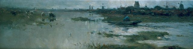 Willem Rip | Morgenstond, olieverf op doek, 20,9 x 70,3 cm, gesigneerd r.o.