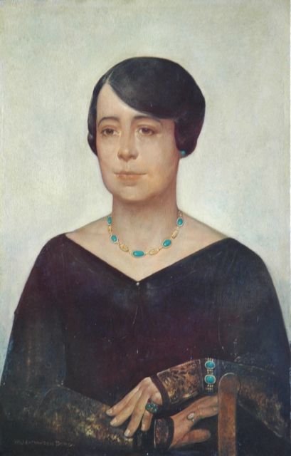 Willem van den Berg | Damesportret, olieverf op paneel, 41,4 x 26,6 cm, gesigneerd l.o.