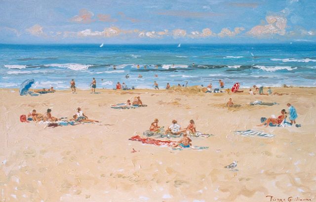 Pierre Guillaume | Poolse liefde, Katwijk, olieverf op board, 39,4 x 61,0 cm, gesigneerd r.o. en verso gedateerd 16 aug. 2004