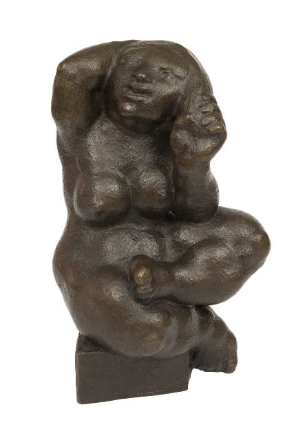 Schwaiger R.  | Bronnimf, brons 22,0 x 15,0 cm, gesigneerd op basis met monogram en voluit en gedateerd 1974 op basis