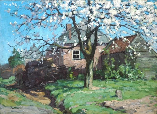 Paul Bodifée | Bloeiende kersenboom, olieverf op paneel, 30,0 x 42,0 cm, gesigneerd l.o.