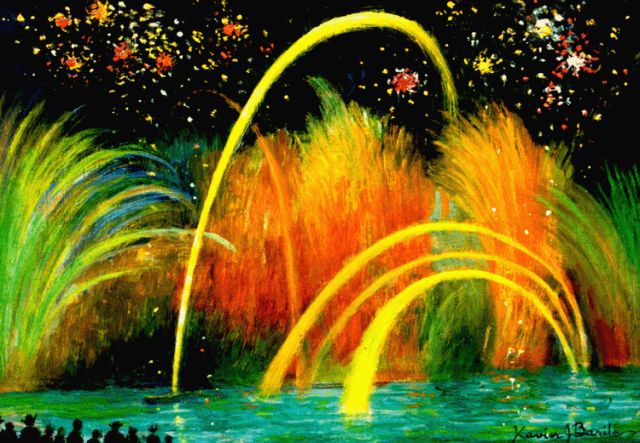 Xavier J. Barile | Feest New York, olieverf op schilderskarton, 25,2 x 35,3 cm, gesigneerd r.o.