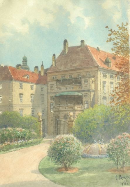 Gustav Benesch | Stadsgezicht Wenen, aquarel op papier, 26,0 x 18,0 cm, gesigneerd r.o.