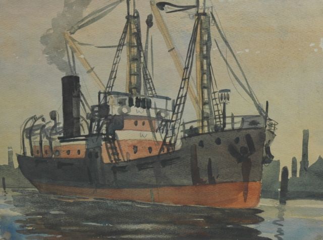 Robert Trenaman Back | Kotter, aquarel op papier, 22,2 x 30,1 cm